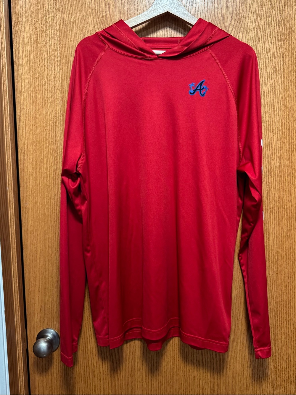Colombia PFG Omni-Shade Atlanta Braves Hooded Pullover Men’s Size Large